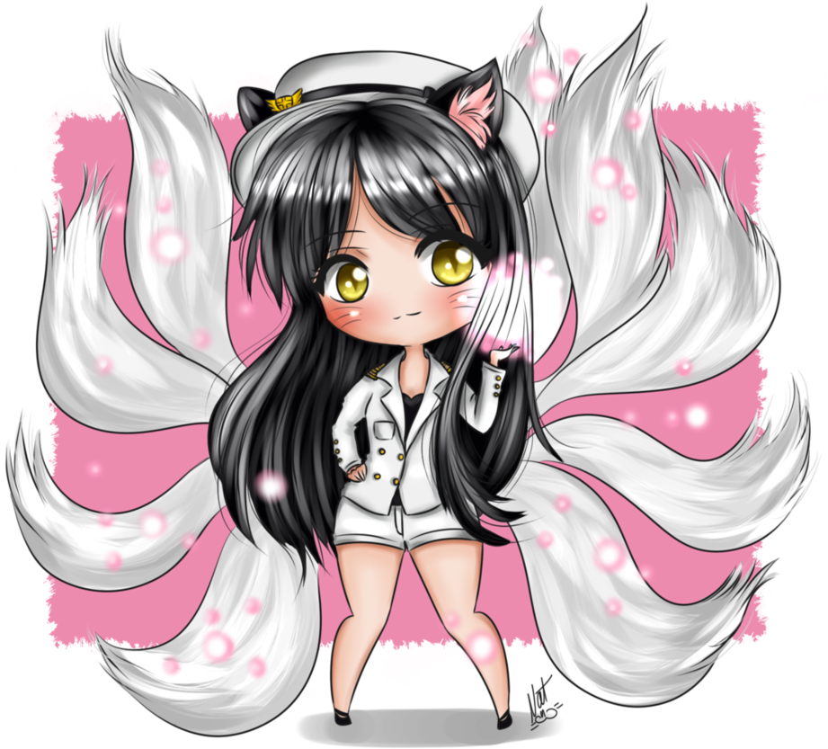 Lol Chibi Ahri (933x857), Png Download