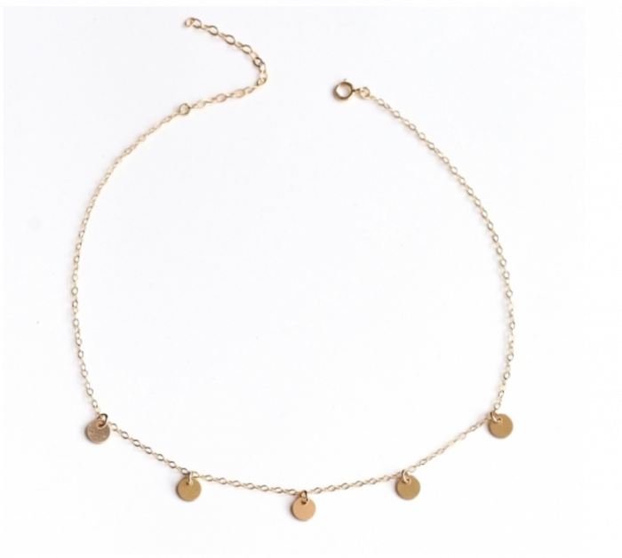 Coin Charm Choker - Necklace (700x628), Png Download