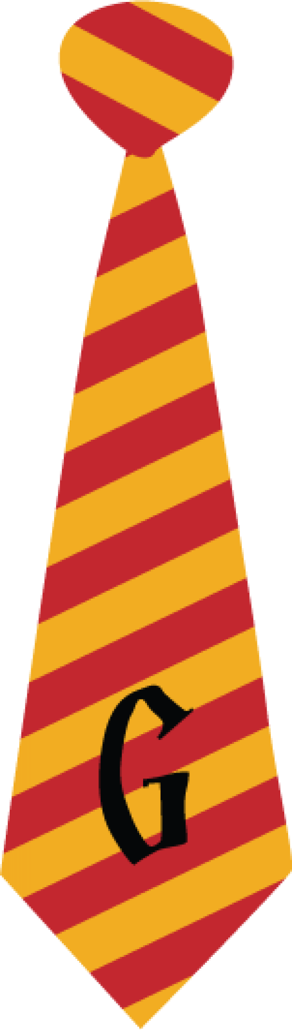 Clip Black And White - Harry Potter Tie Clipart (600x2113), Png Download