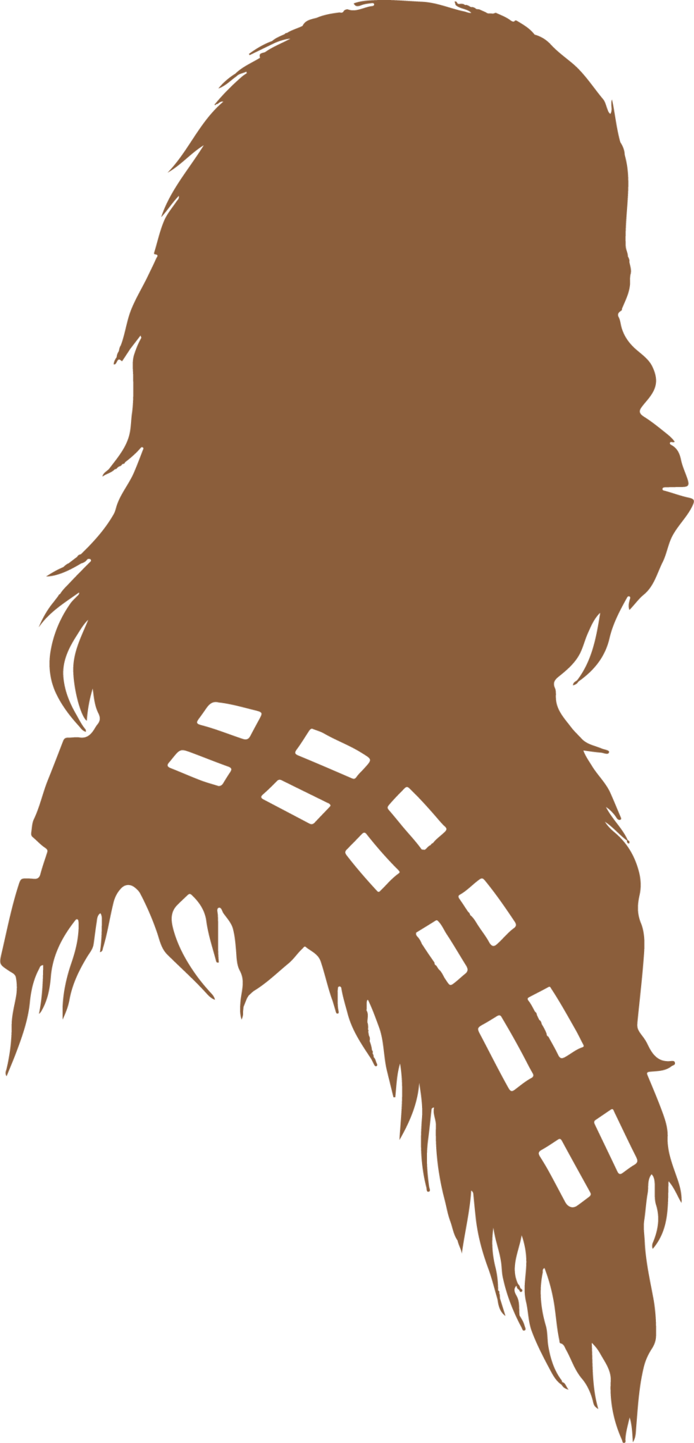 Chewbacca Silhouette - Star Wars Chewbacca Silhouette (985x2048), Png Download