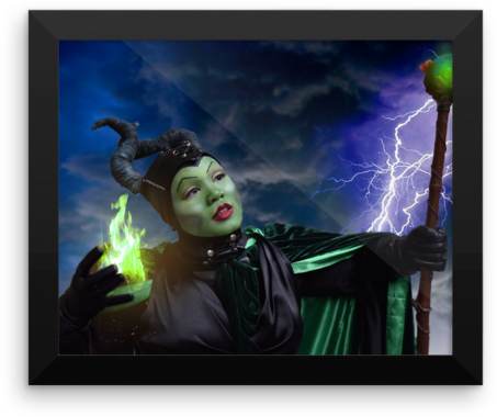 Framed Maleficent Cosplay Artwork - Painting (600x600), Png Download