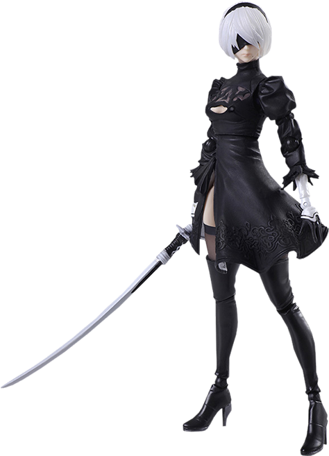 Square Enix 2b Yorha No 2 Type B - Nier Automata Bring Arts 2p (480x658), Png Download