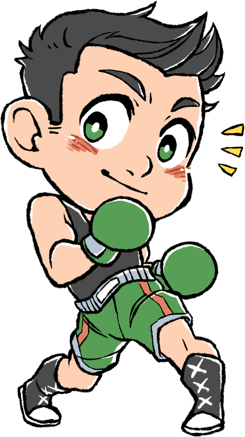 “little Mac Also Been A While Since I've Drawn This - Cartoon (1280x1707), Png Download