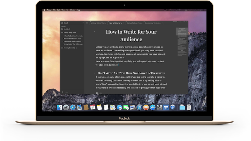 Write , A Good Looking Writing Tool , Now Has A Mac - Led-backlit Lcd Display (800x451), Png Download