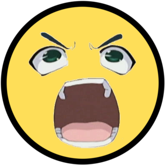 Awesome Face / Epic Smiley - Anime Scream (600x600), Png Download