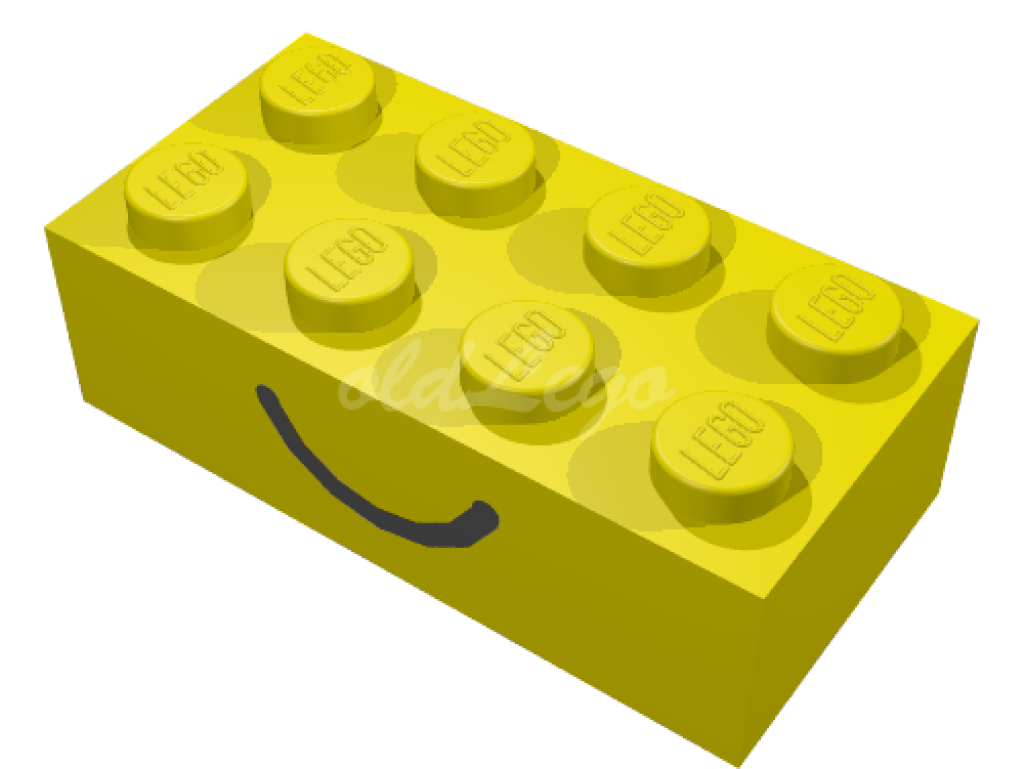 Brick 2 X 4 With Smile And Frown Print On Opposite - Circle (1024x1024), Png Download