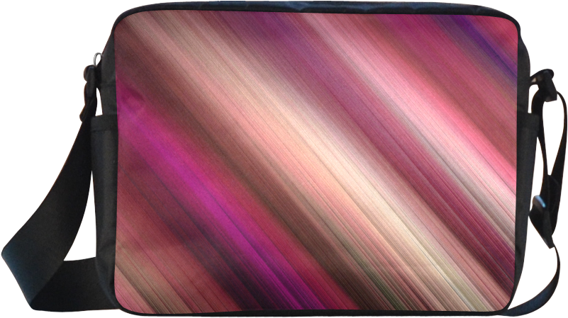 Pink Red Burgundy Gradient Diagonal Stripes Classic - Messenger Bag (1000x1000), Png Download