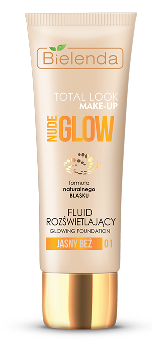 Bielenda Total Look Nude Glow Glowing Foundation 01 - Sunscreen (800x800), Png Download