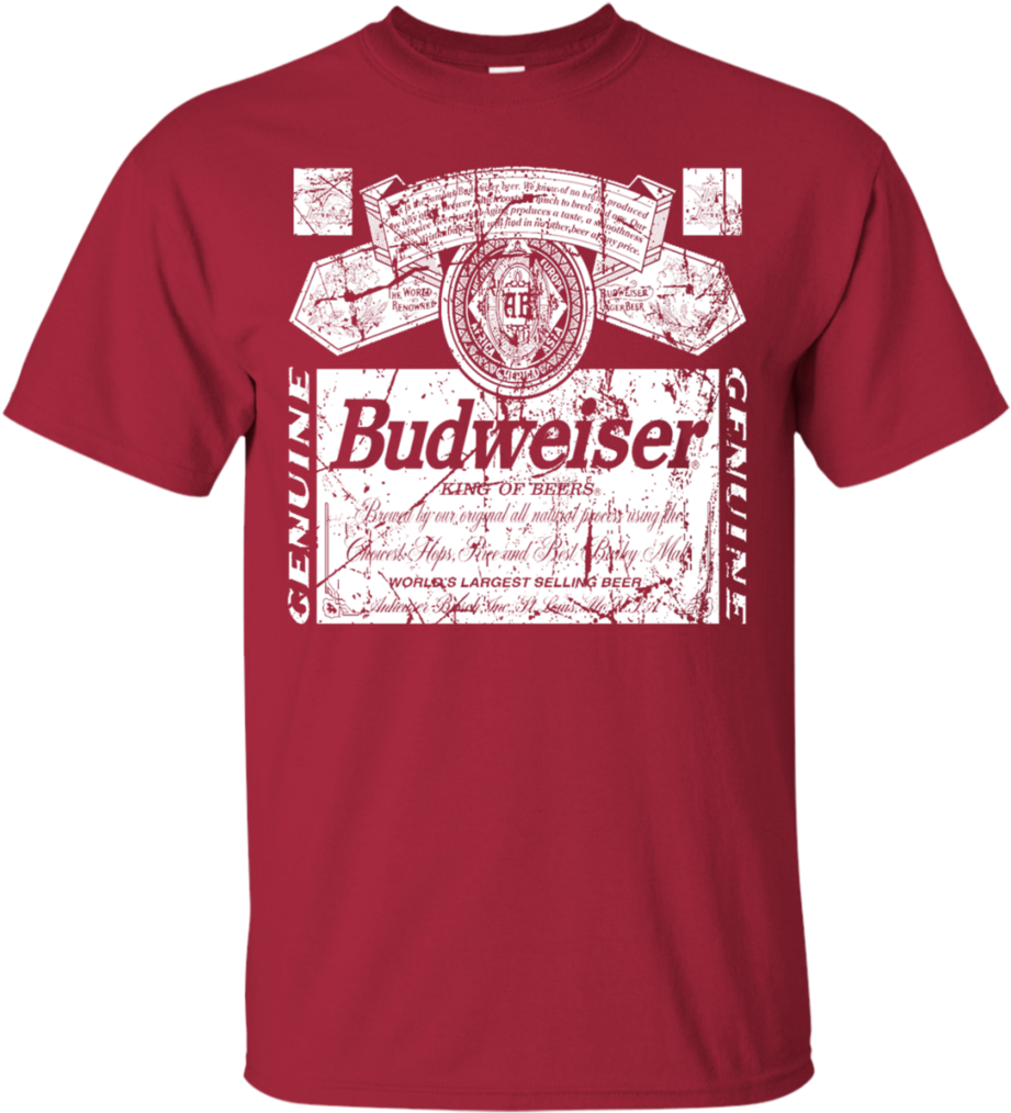 Budweiser Beer Brand Logo Label T-shirt - Magic Kingdom T Shirt (1024x1024), Png Download