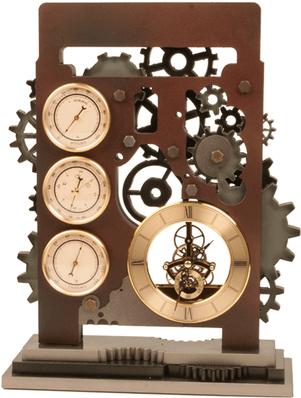 Steampunk Weather Station - Quartz Clock (600x600), Png Download