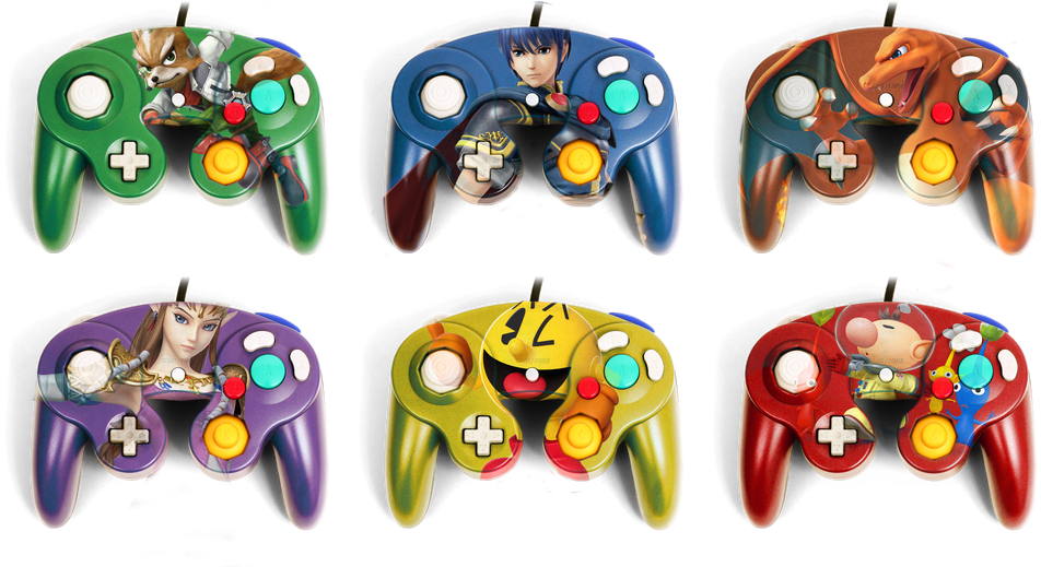 Super Smash Bros - Gamecube Controllers Smash Bros (1024x518), Png Download