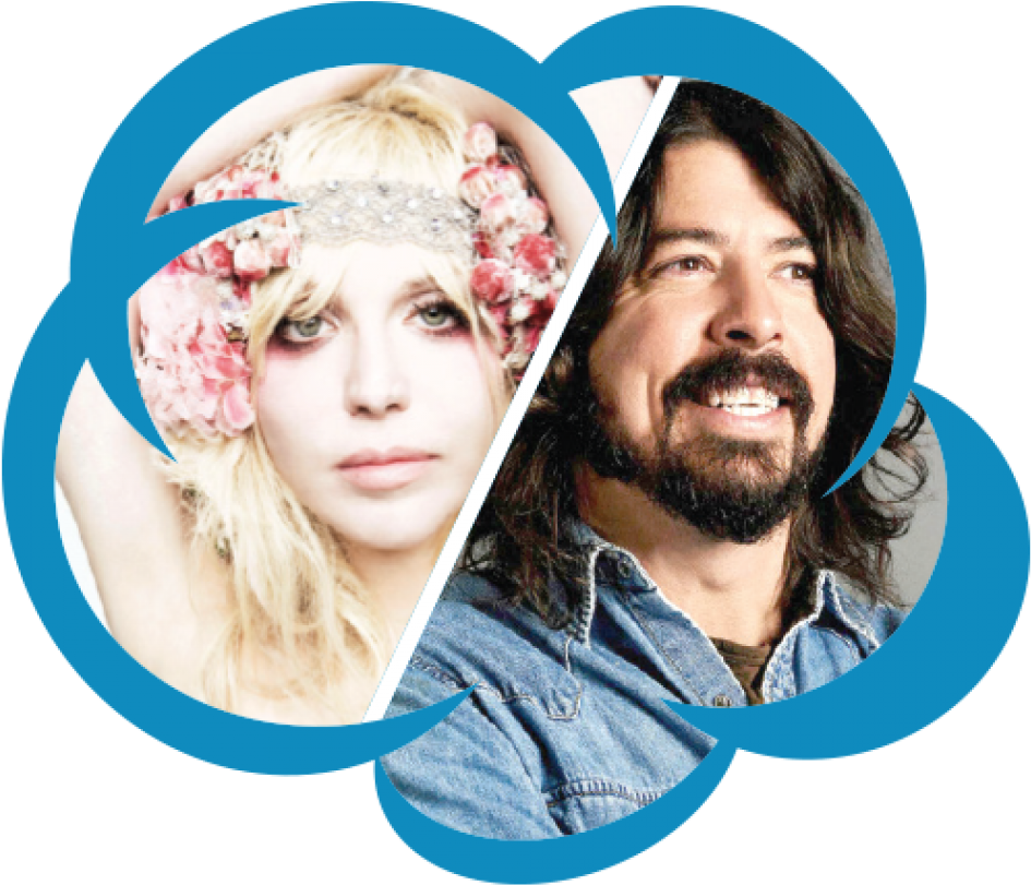 Courtney Love Vs Dave Grohl Nirvana Günlerinden Beri - Love (950x950), Png Download