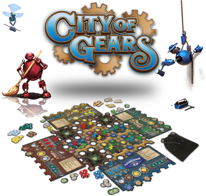 City Of Gears - City Of Gears Board Game (700x643), Png Download