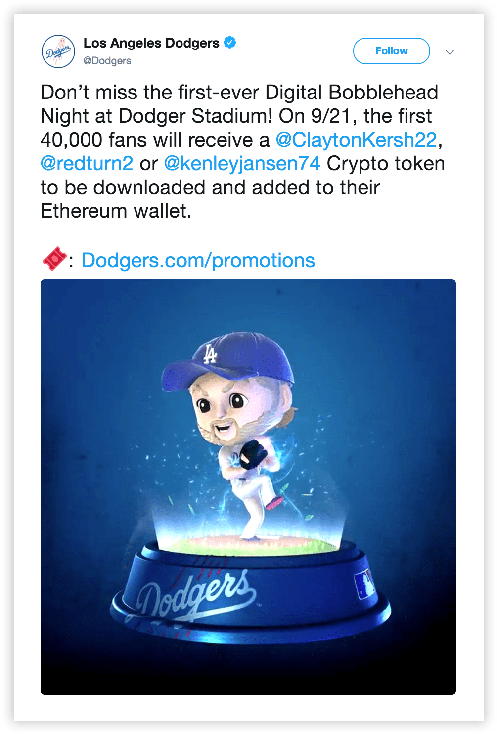 Lad Eth-announcement - Digital Bobblehead Dodgers (1138x1592), Png Download