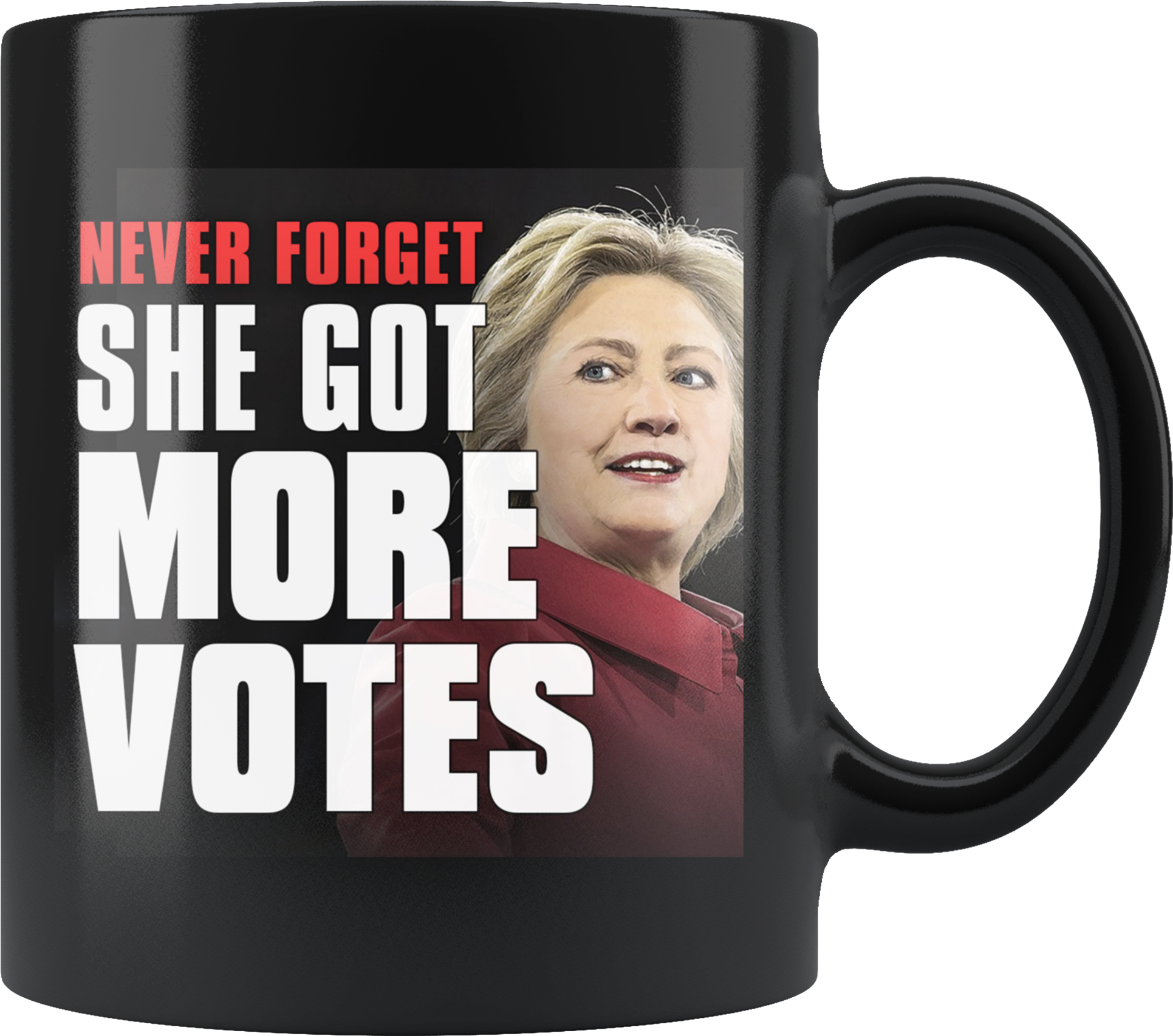 She Got More Votes Black Coffee Mug - Beer Stein (2000x2000), Png Download