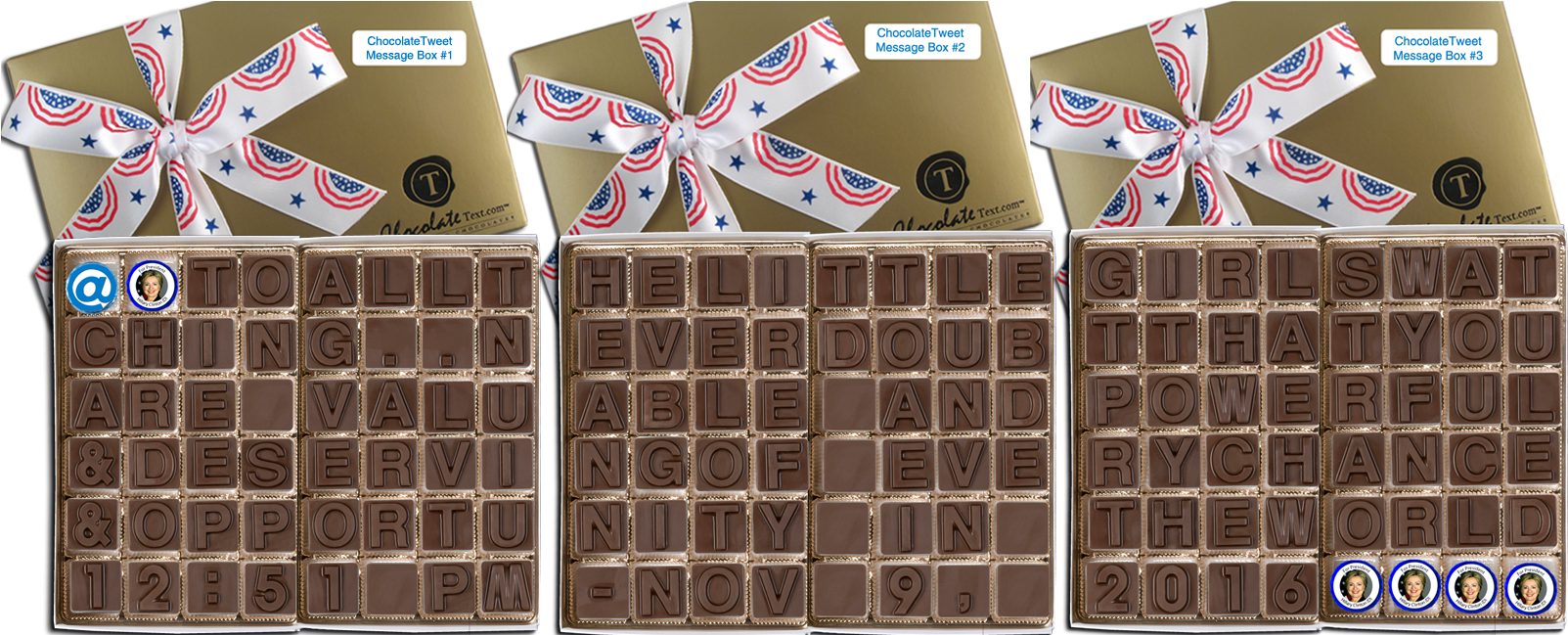 @hillaryclinton "to All The Little Girls Watchingnever - Chocolate Bar (1728x648), Png Download