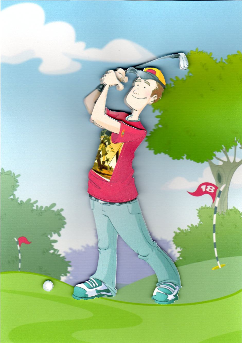 Golfer - Golf Background A4 (1140x1343), Png Download