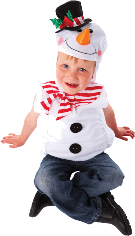 Child Frosty The Snowman Costume - Christmas Fancy Dress Kid (600x951), Png Download