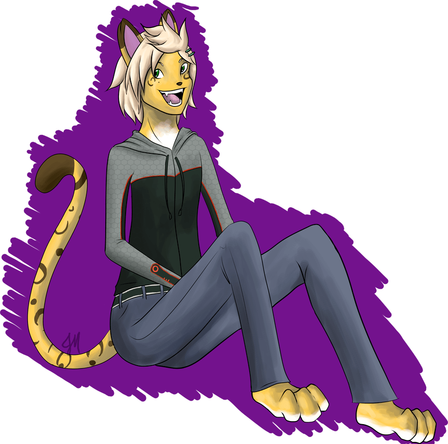 Miguel Weasyl - Sitting (881x872), Png Download