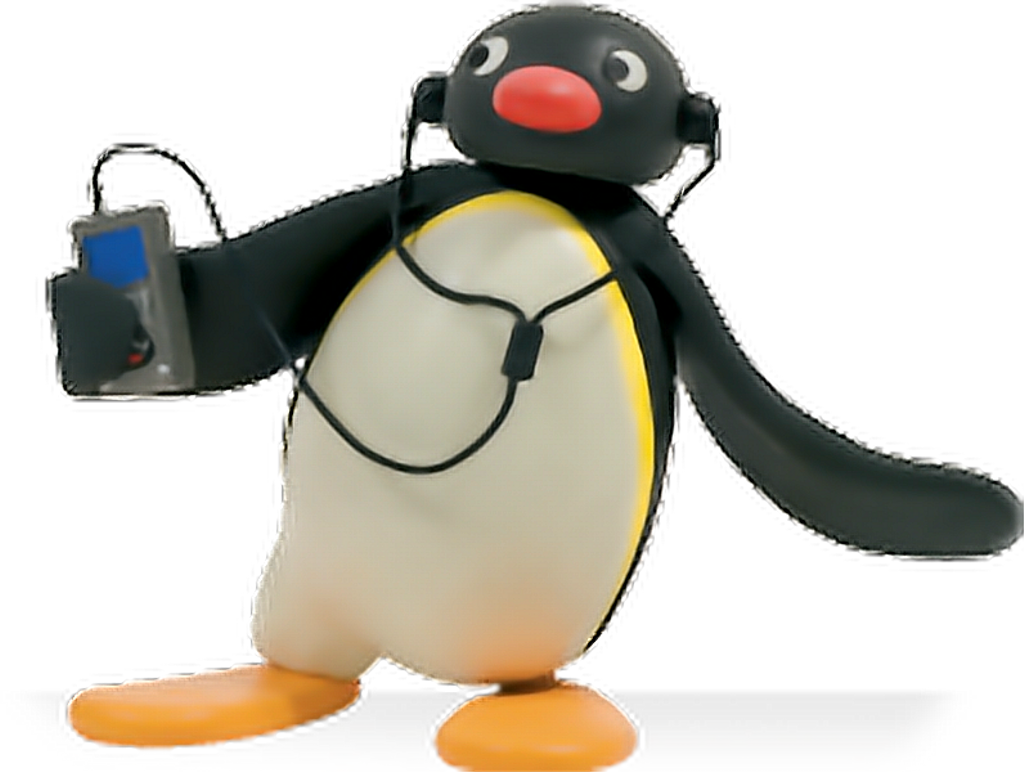 Pingu Sticker - Pingu Listening To Music (1024x772), Png Download