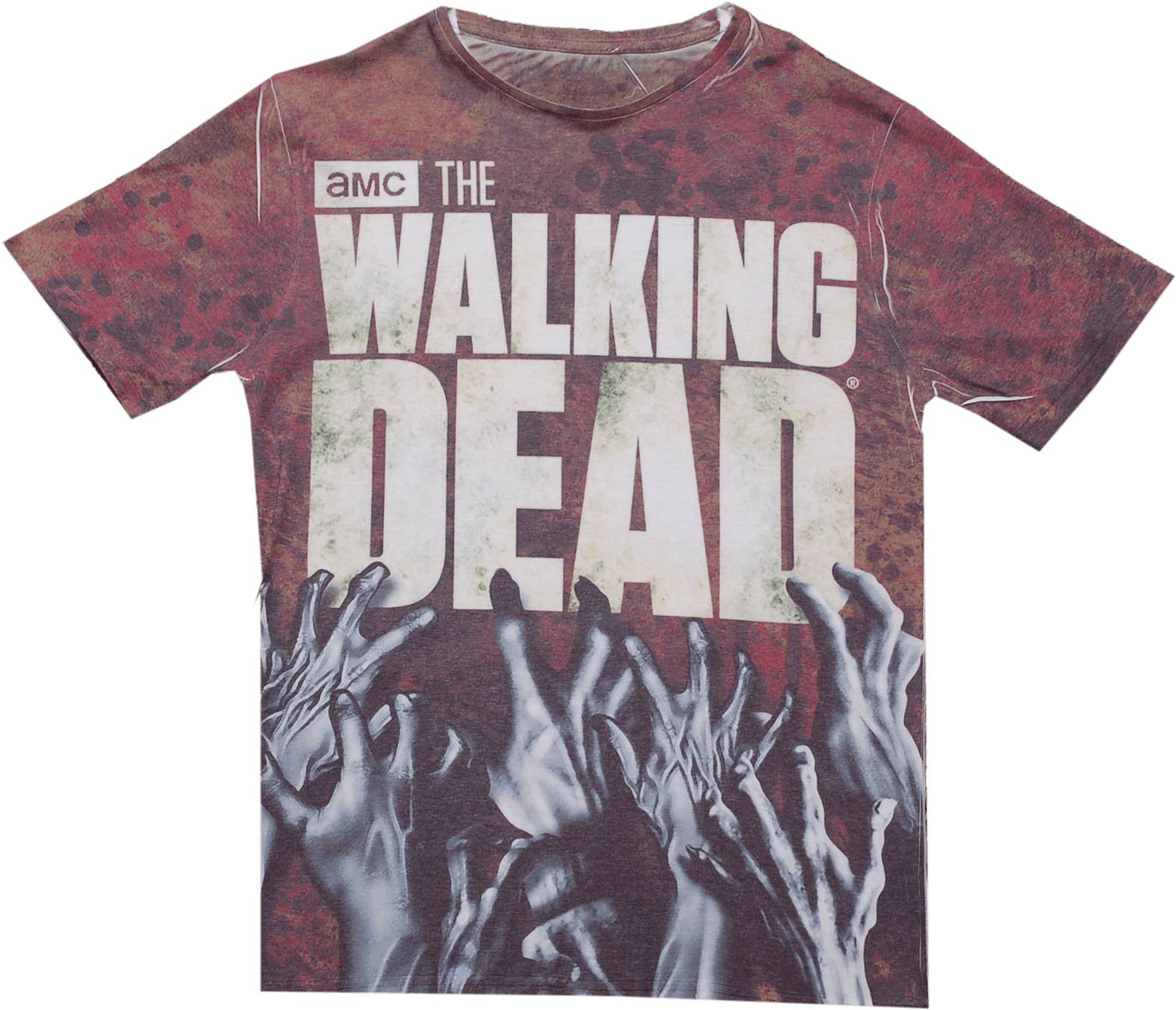 Walking Dead Hands Logo Full Printed - Walking Dead E Fear The Walking Dead (1748x1600), Png Download