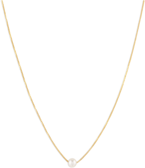 Pearl Necklace Box Chain - Necklace (650x650), Png Download