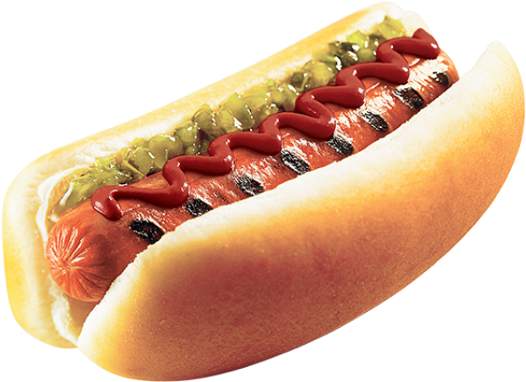 Hot Dog Png Transparent Images - Grilled Hotdog On A Bun (640x480), Png Download
