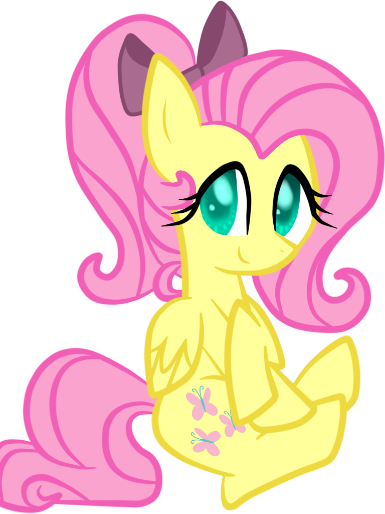 Php54, Bow, Cute, Cutie Mark, Fluttershy, Hair Bow, - Cartoon (768x1024), Png Download