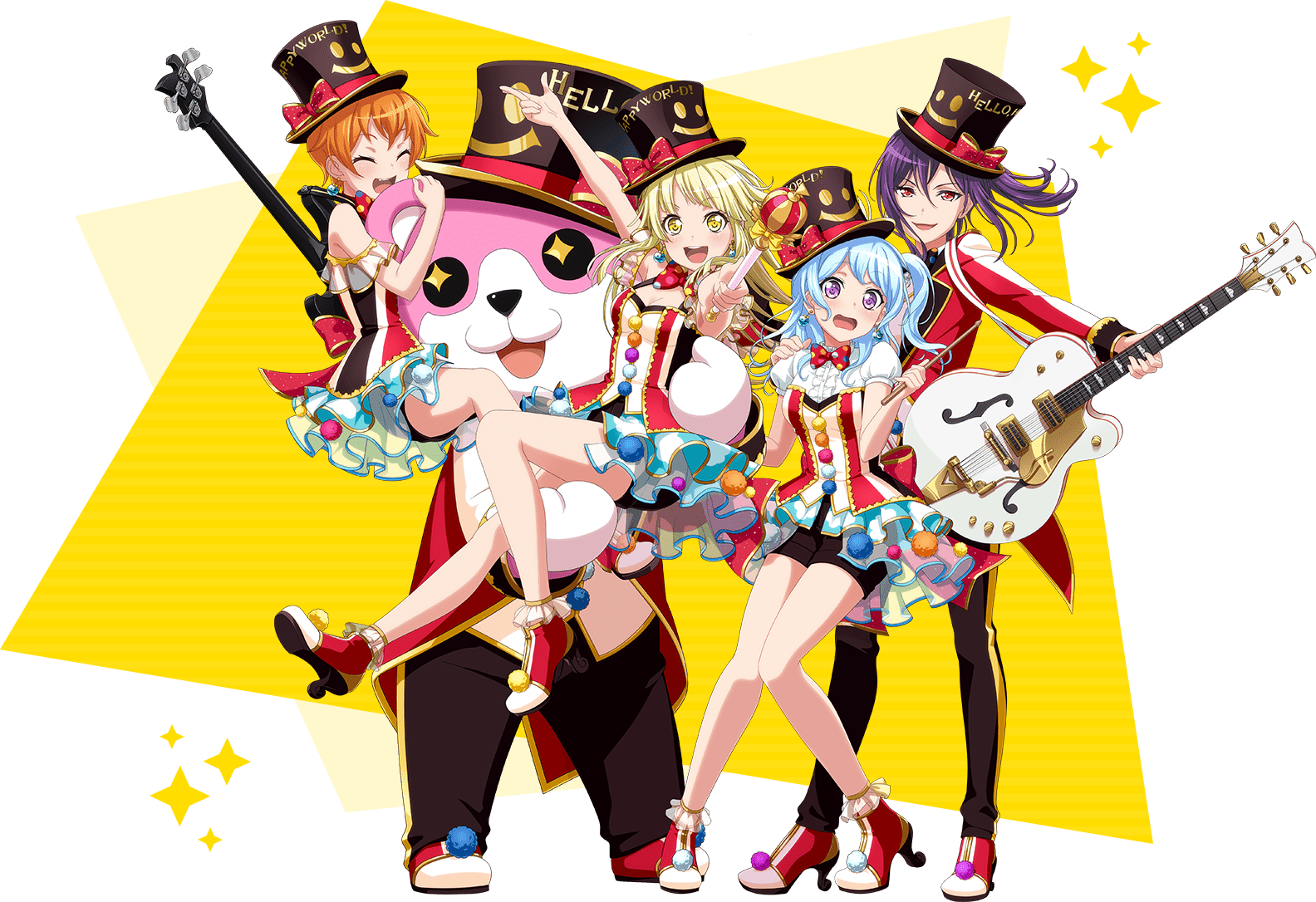 Current Costumes - ハロハピ Circle 放送 局 (1584x1086), Png Download