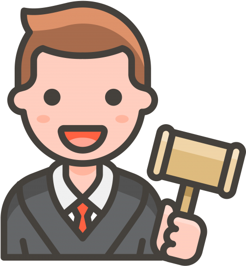 Man Judge Emoji - Juiz Icone Png (866x650), Png Download