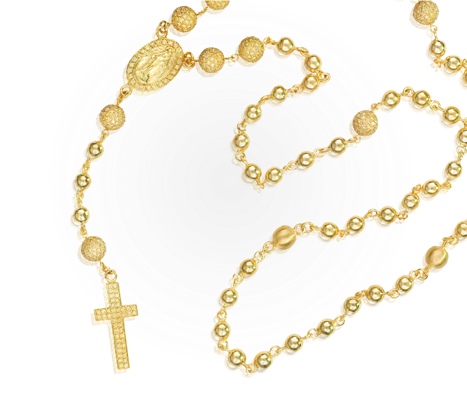 Gold Rosary Png - Gold Rosary (950x820), Png Download