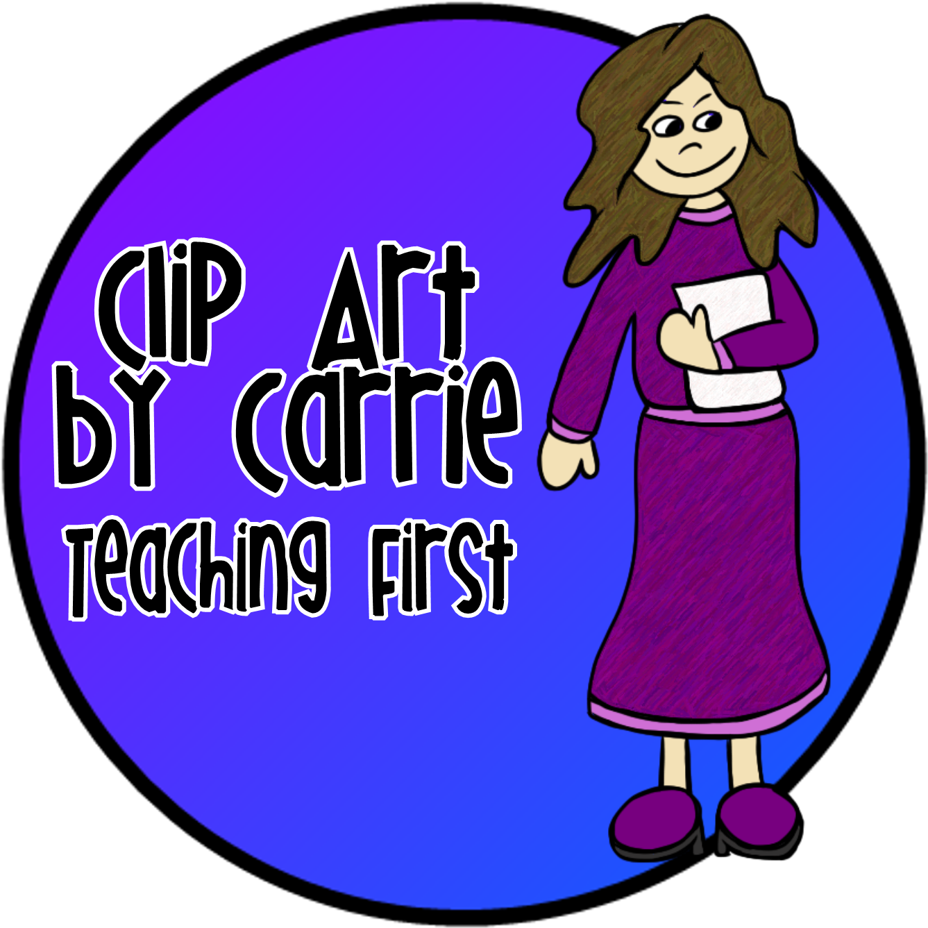 Clip Art By Carrie Teaching First - Cartoon (1440x1440), Png Download