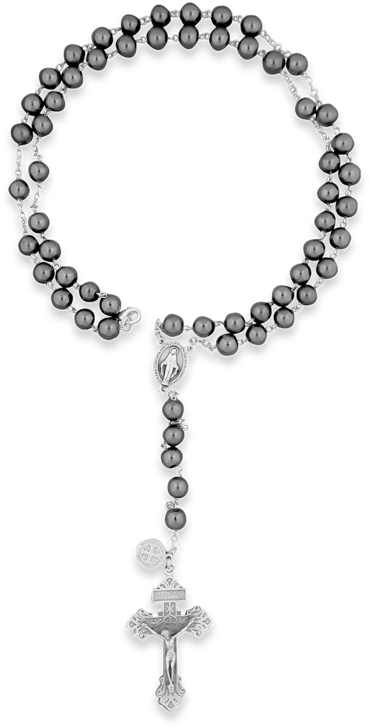 Hematite Rosary Beads - Circle Border Design Svg (720x1280), Png Download