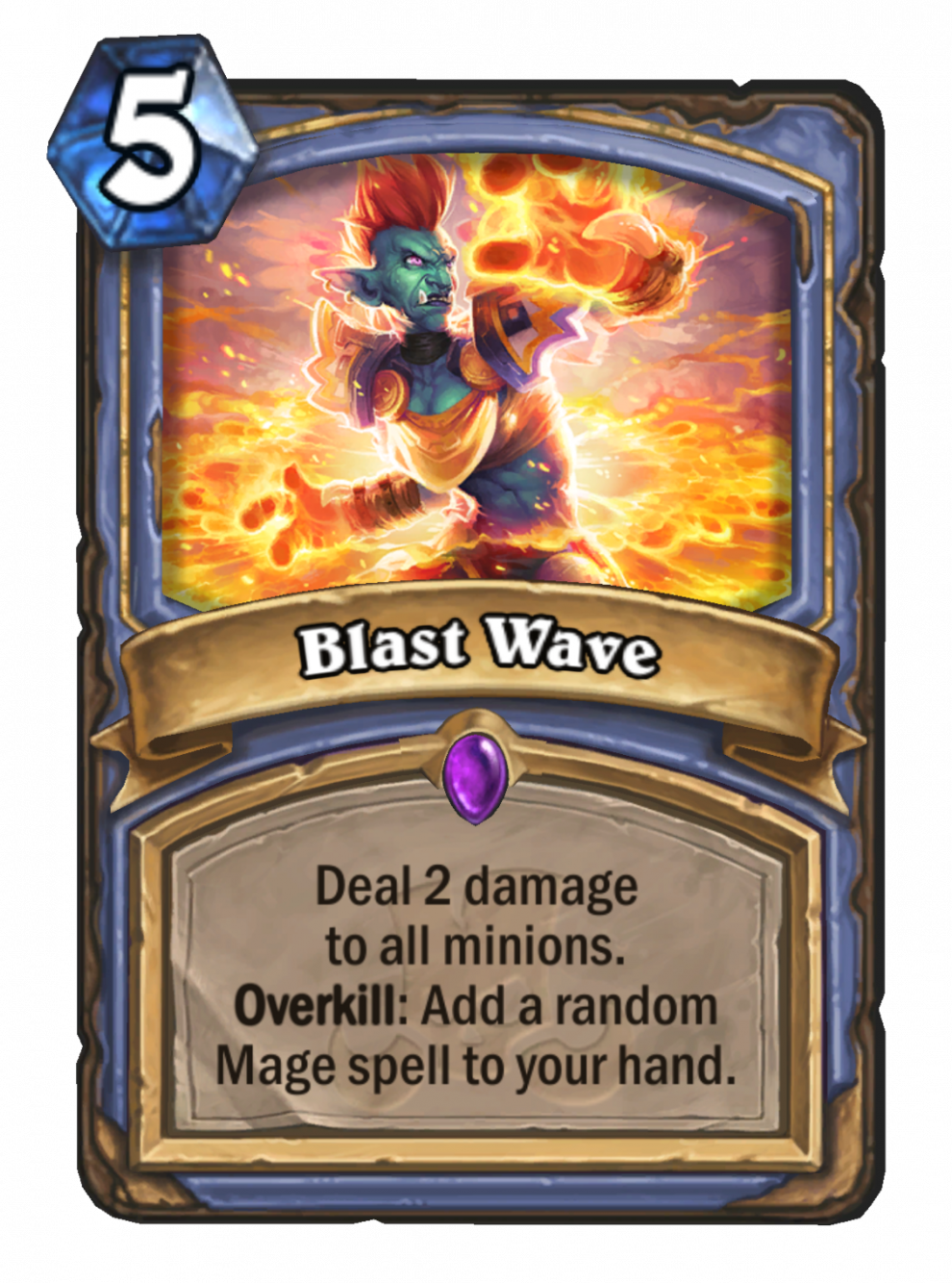 Rastakhan's Rumble Card Reveal Blast Wave - Blast Wave Hearthstone (990x1334), Png Download