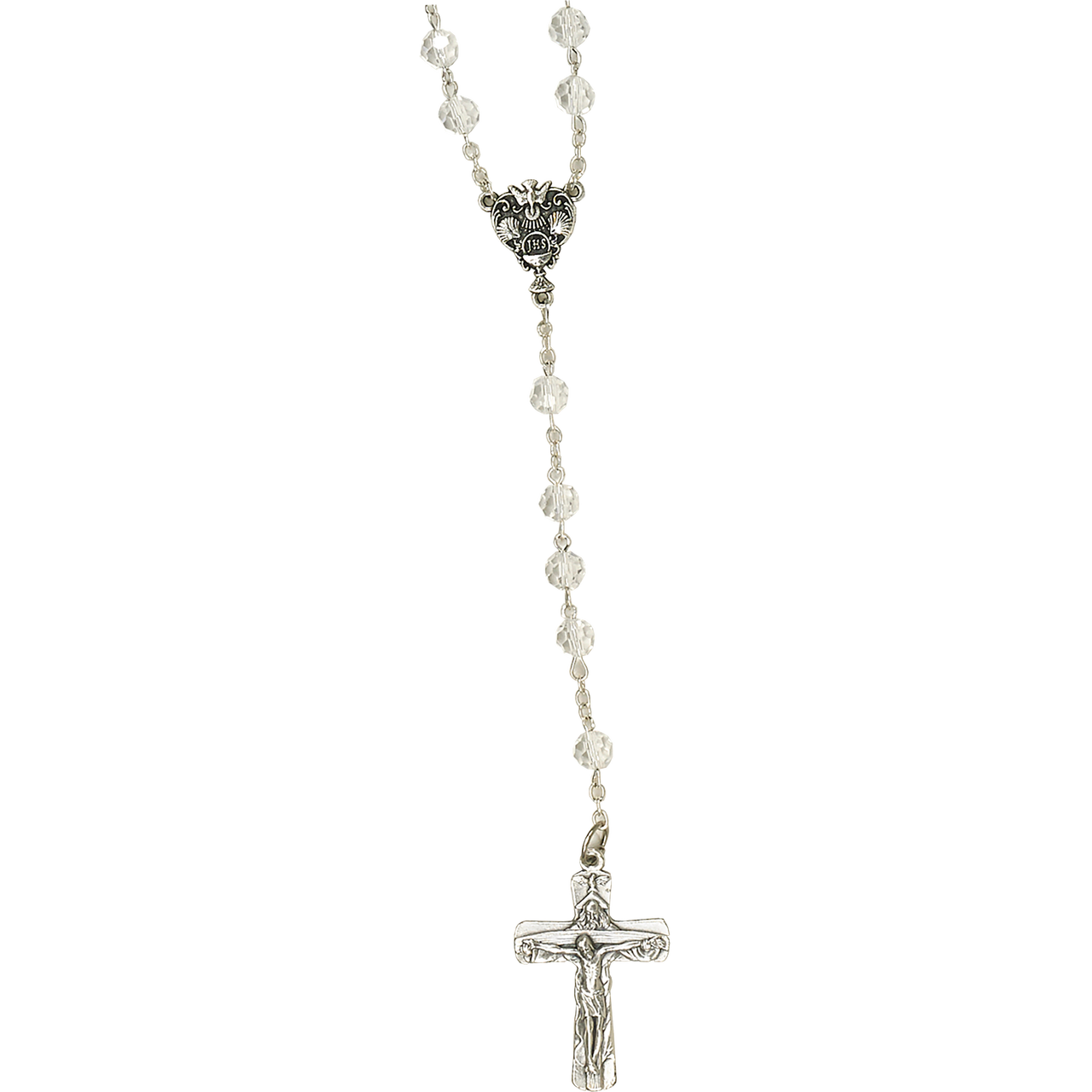 Clear Crystal Rcia Rosary - Chain (1280x1280), Png Download