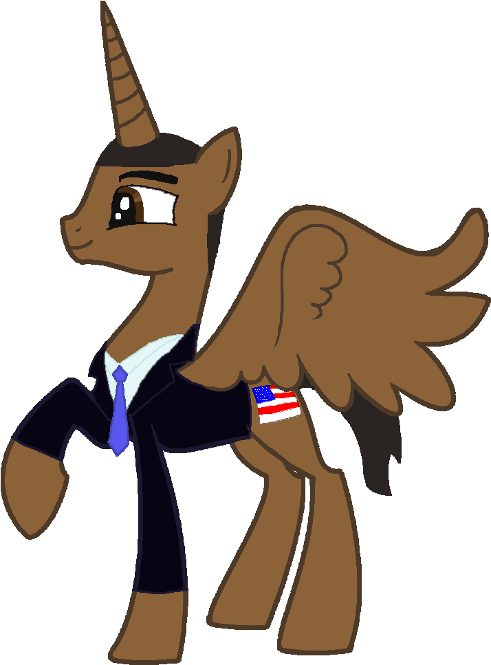 Barack Obama's Pony Oc By Beautifulluke234 - Barack Obama As A Pony (714x967), Png Download