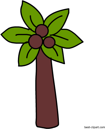 Coconut Tree Clipart Free - Free Content (450x450), Png Download