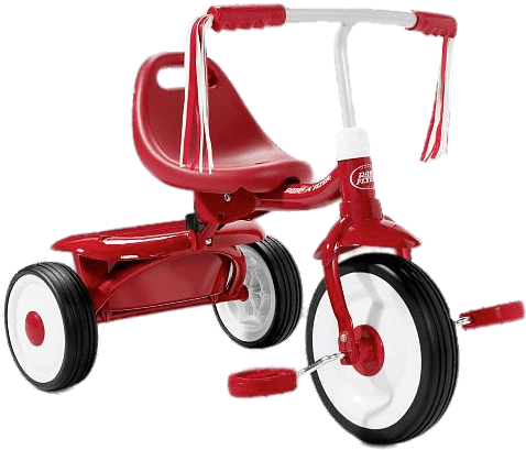 Transport - Tricycles - Radio Flyer Fold 2 Go Red (500x500), Png Download