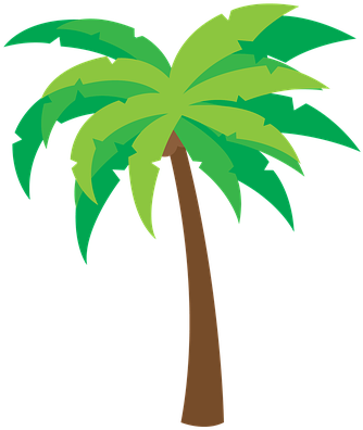 Coconut-tree - 5 Trees Clip Art (480x480), Png Download