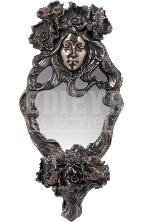 Poppy And Lady Wall Mirror And Candleholder - Unicorn Studios An10473a4 Poppy Flower Maid Mirror (733x733), Png Download