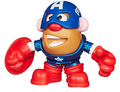 Potato Head Marvel Mixable Mashable Heroes As Captain - Captain America Potato Head (400x400), Png Download