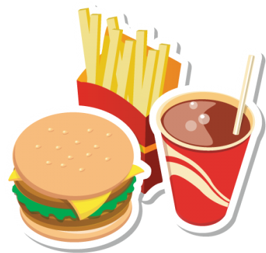Cola, Potato Chips, Burger, Food Free Png Png Images - Fast Food Png (400x400), Png Download