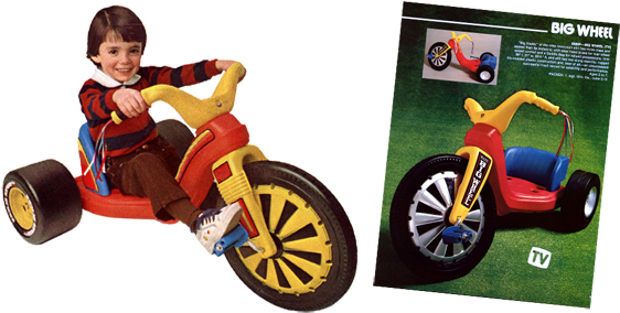 Big Wheel Tricycle - Big Wheel 1985 (600x300), Png Download