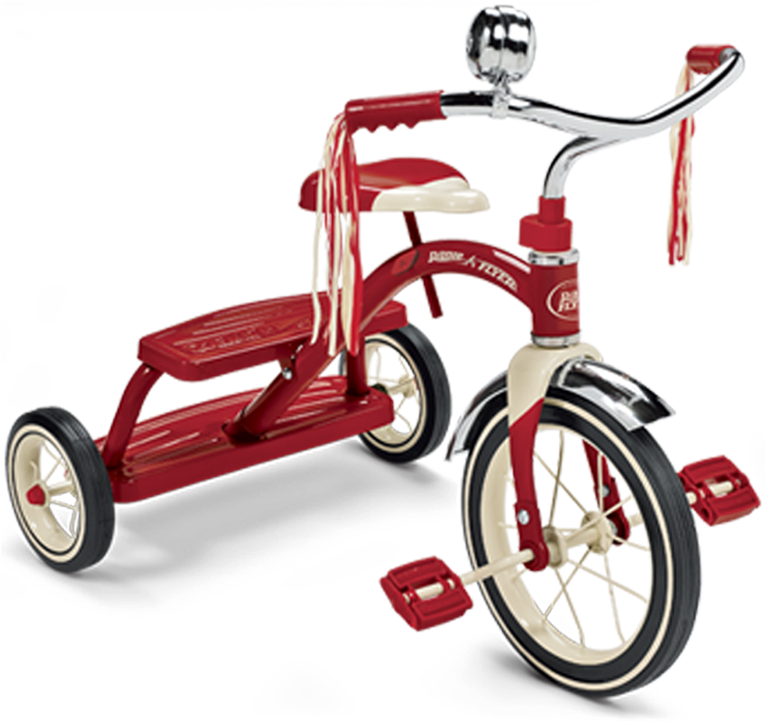 Classic Red Tricycle - Radio Flyer Tricycle (764x749), Png Download