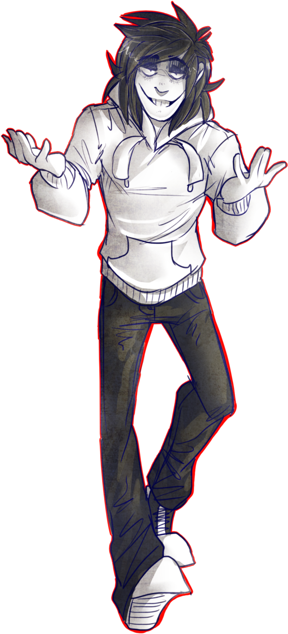Jeff The Killer By Blasticheart On Deviantart - Jeff The Killer Png (603x1324), Png Download