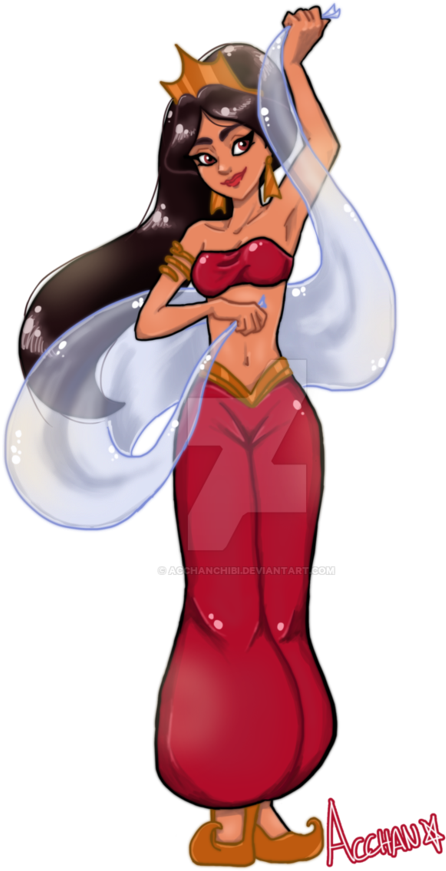 Banner Black And White From Disney By Acchanchibi On - Princess Jasmine Drawing Red Outfit (786x1017), Png Download