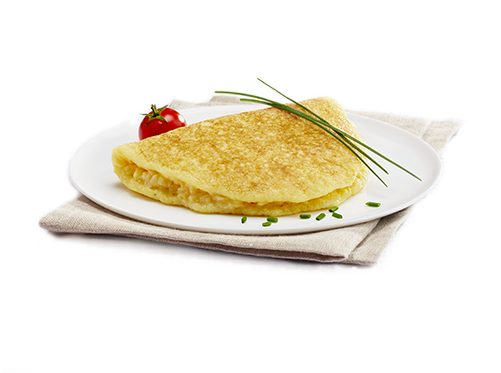 Omelette Nature Surgelée Bleu Blanc Cœur - Omelette Nature Png (500x450), Png Download