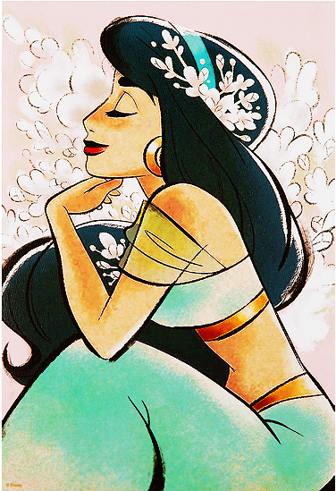 • 1k Art My Edits Disney Edits My Posts Jasmine Princess - Disney Store Aladdin Art Of Jasmine Mug - Pink (500x548), Png Download