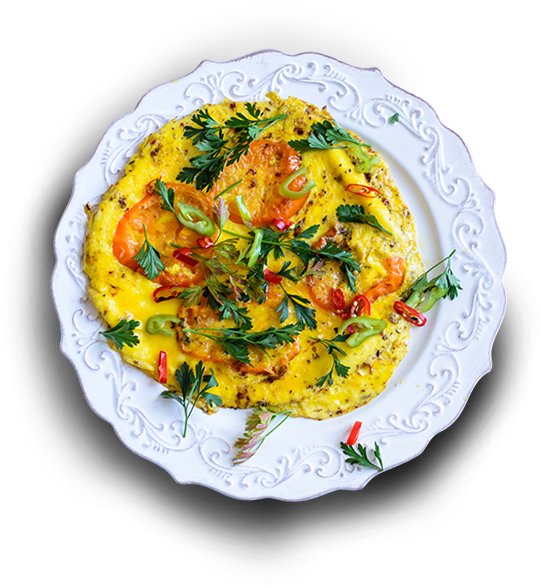 Omelette (541x588), Png Download