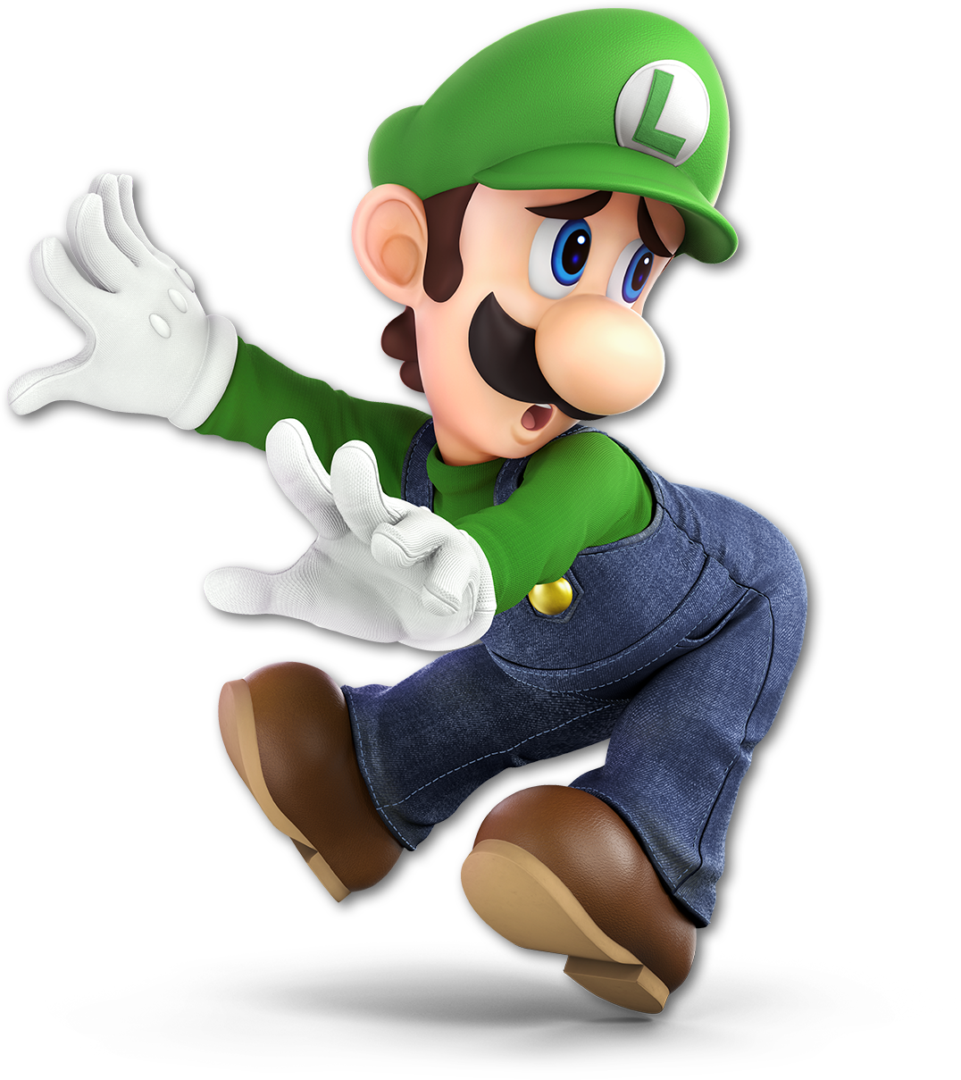 Luigi - Luigi Smash Bros Ultimate (1076x1209), Png Download